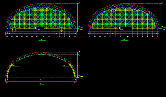 乐山跨度110米，拱高35_7米煤棚网架