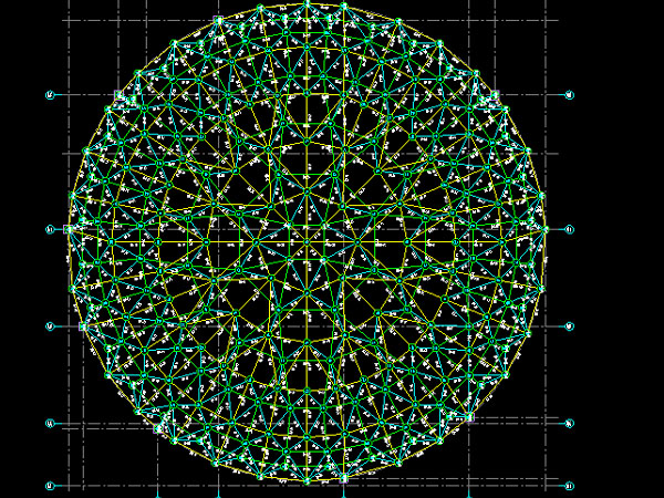 乐山明光正元广场圆形网架